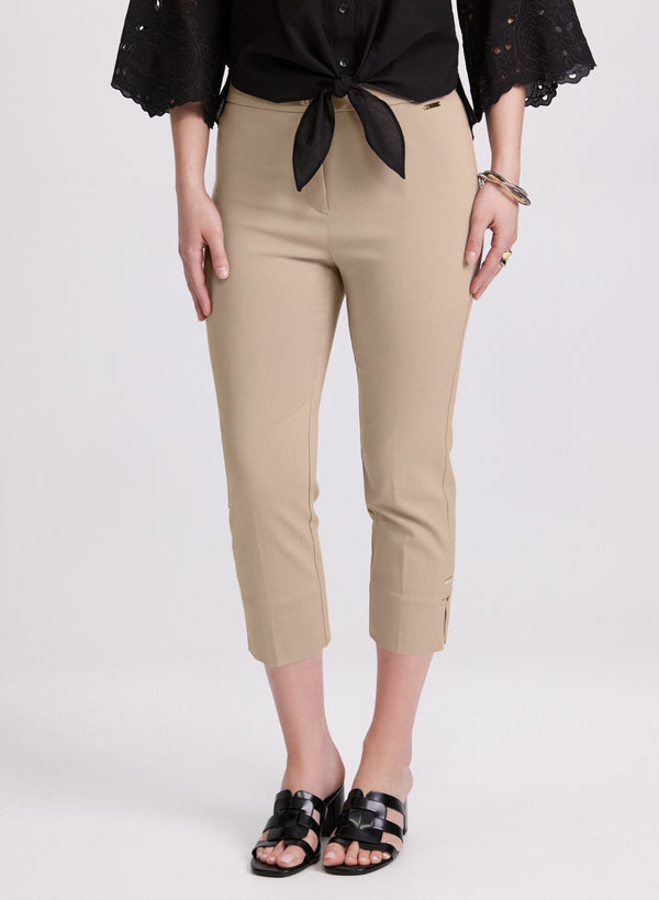 laura High-Rise Bengaline Capris