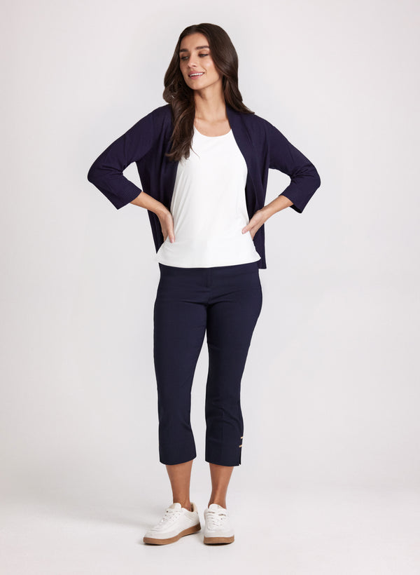 Laura High-Rise Bengaline Capris