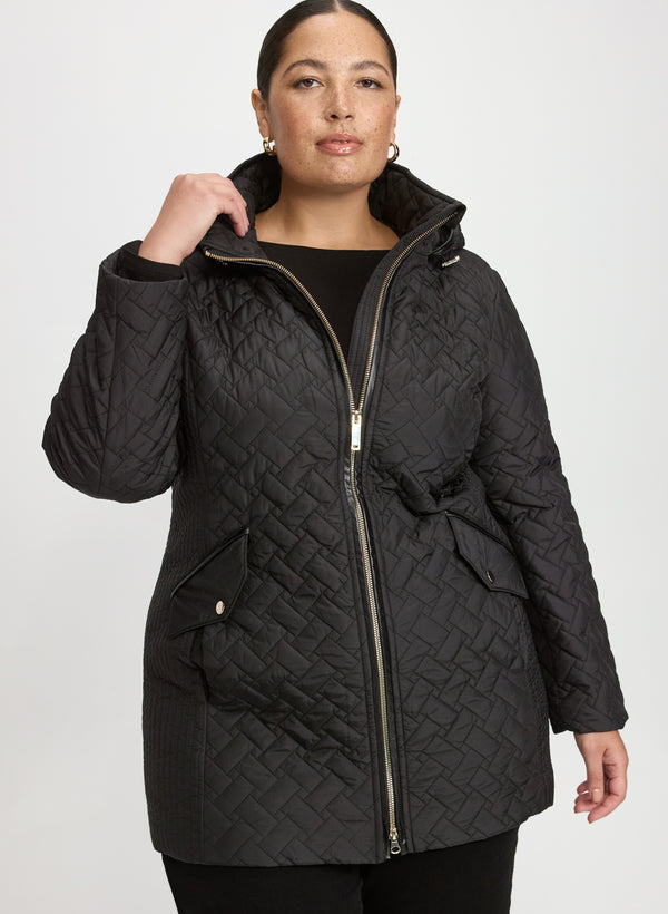 laura Hooded Quilted Coat