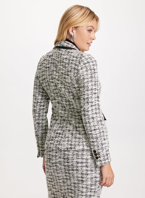 Laura Houndstooth Print Blazer