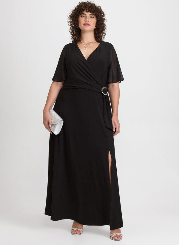laura Jersey Slit Dress