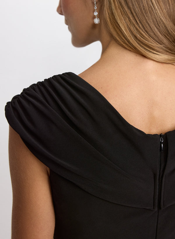 Laura Jersey Waterfall Ruffle Dress