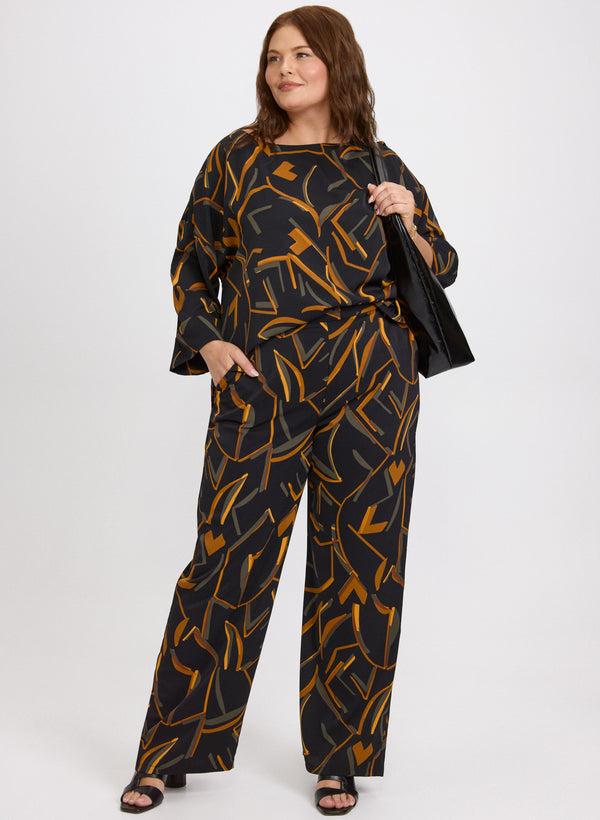 Laura Joseph Ribkoff - Abstract Striped Blouse