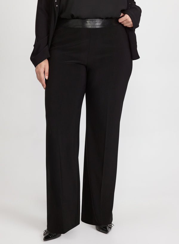 laura Joseph Ribkoff Leather Trim Pants