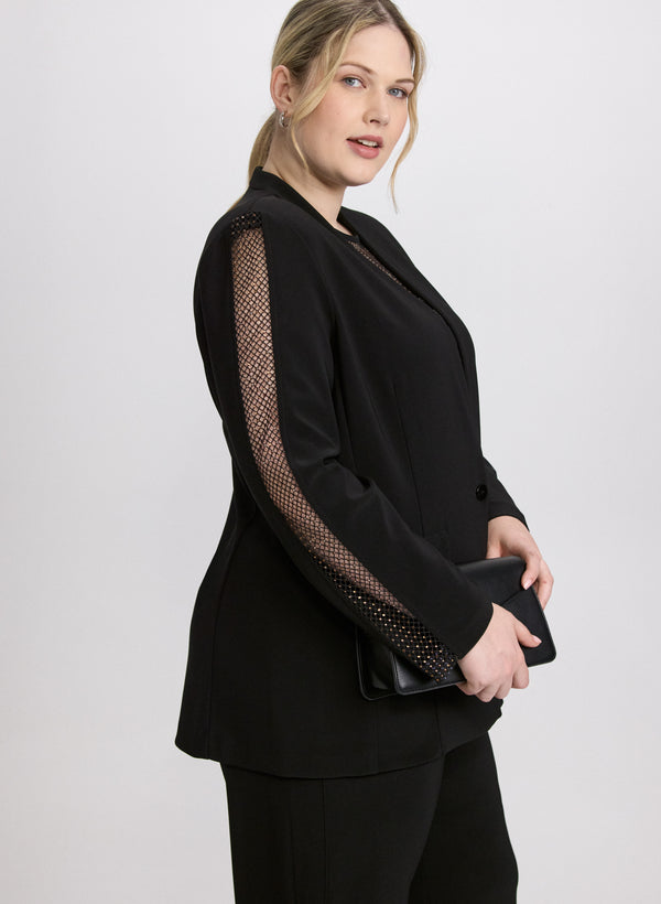 Laura Joseph Ribkoff - Mesh Trim Jacket