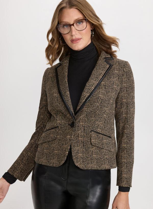 laura Knit Glen Check Blazer