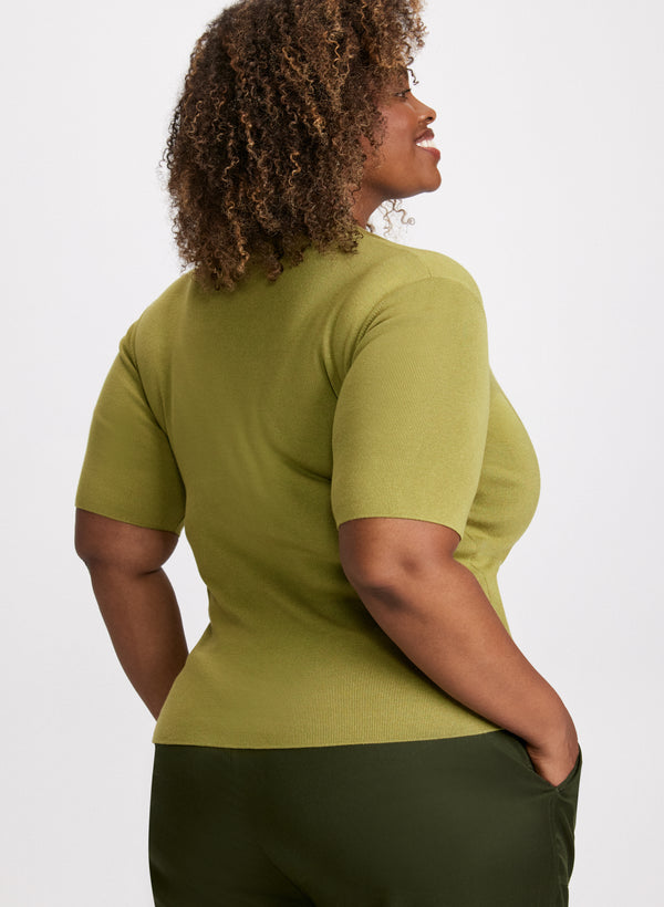 Laura Knit Pull-Over Polo Sweater