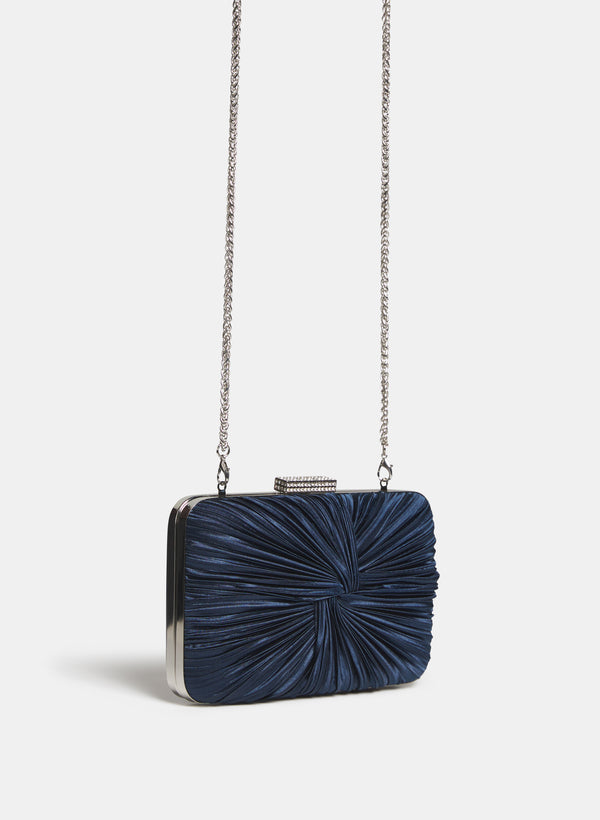 Laura Knot Satin Clutch