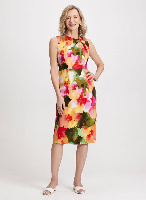 laura Knotted Detail Floral Dress