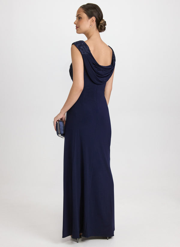 Laura Lace Cowl Back Dress