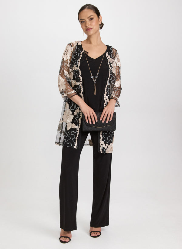 laura Lace Jacket Top & Pants Set