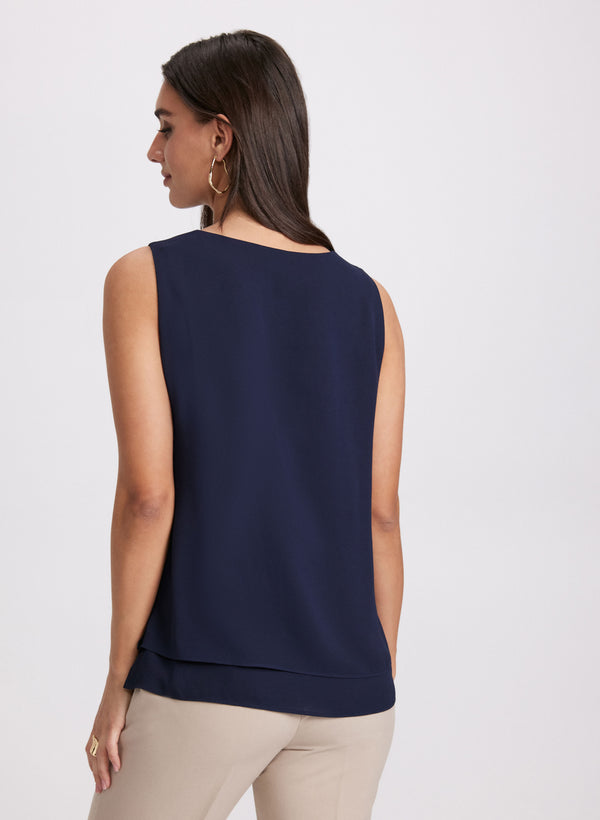 Laura Layered Crepe Blouse