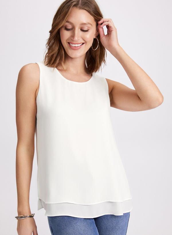 laura Layered Crepe Blouse