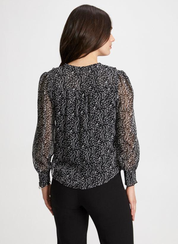 Laura Leaf Print Blouse