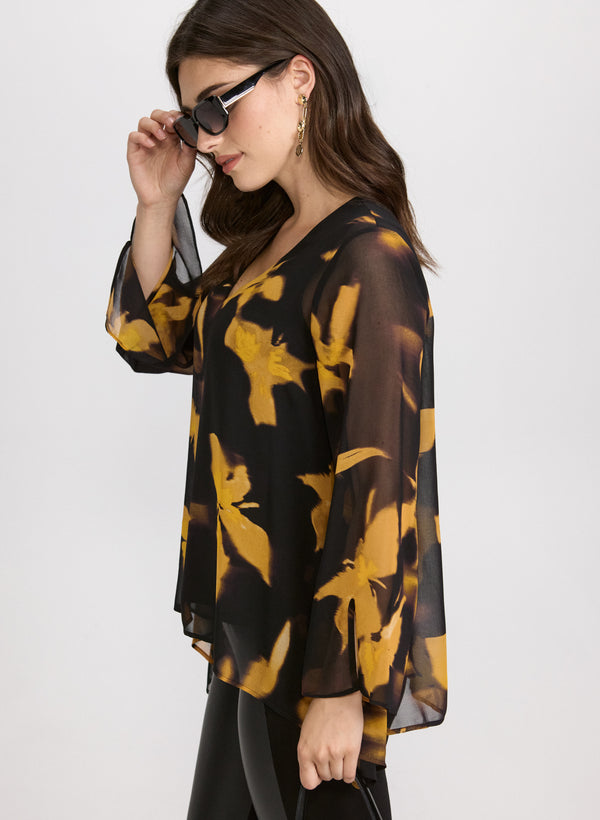 Laura Leaf Print Blouse