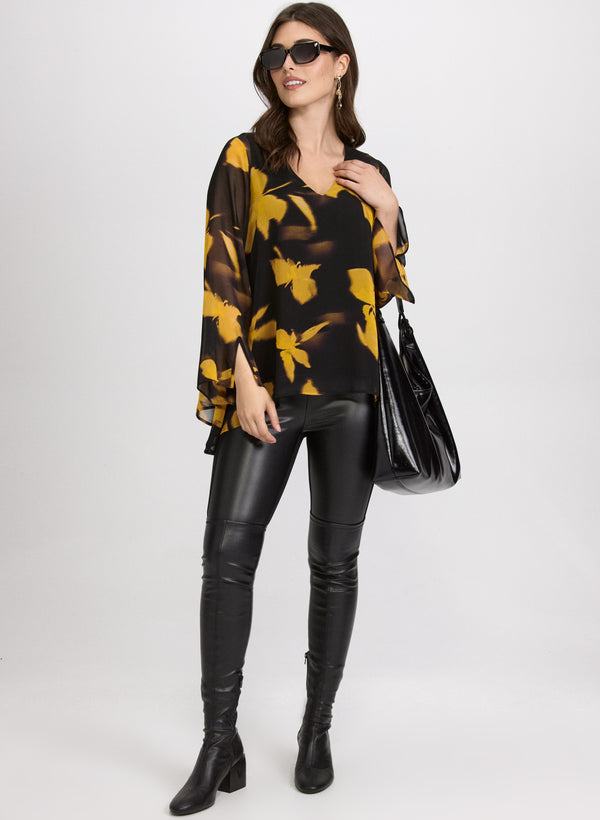 Laura Leaf Print Blouse