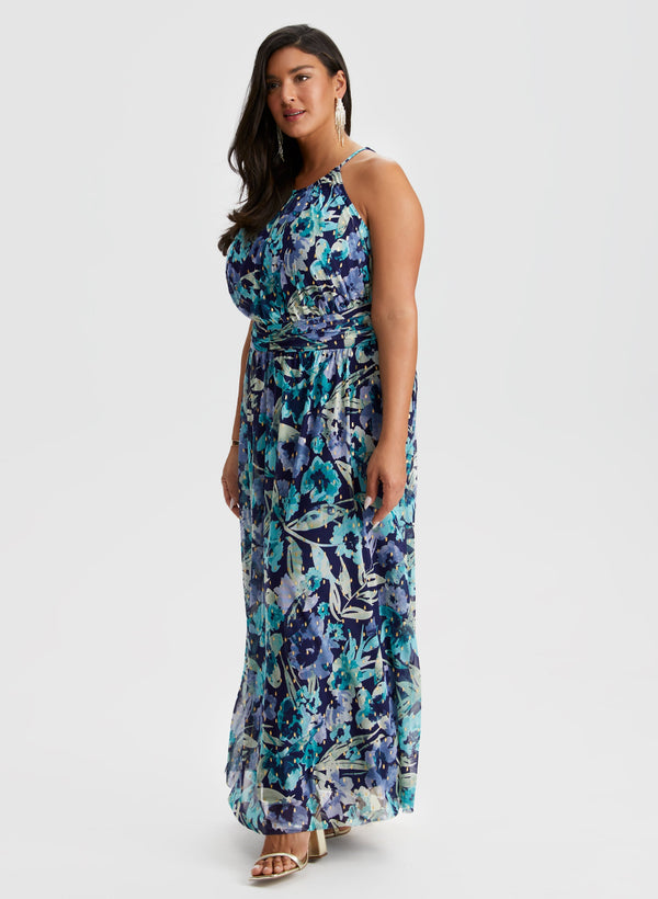 Laura Leaf Print Dress