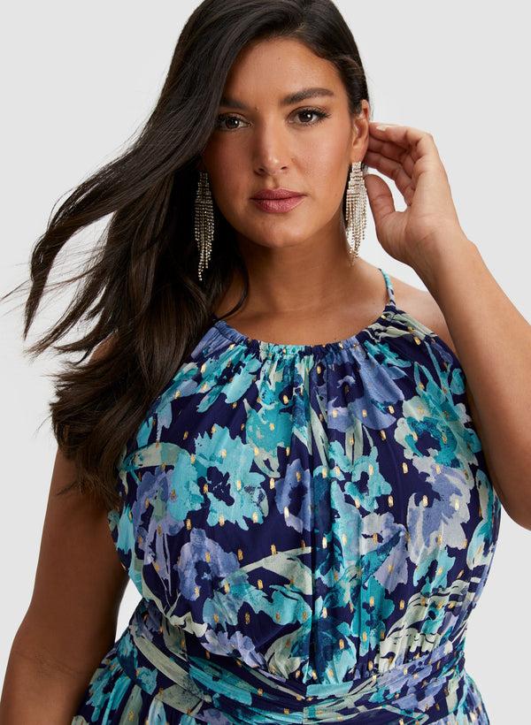 Laura Leaf Print Dress