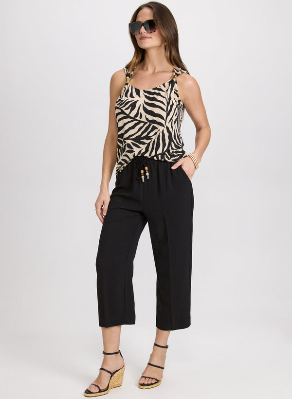 Laura Leaf Print Top