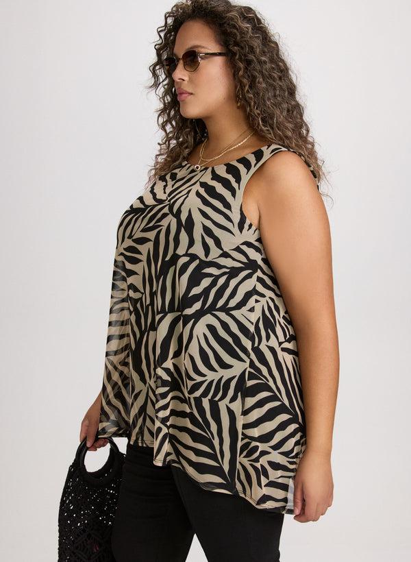 Laura Leaf Print Top