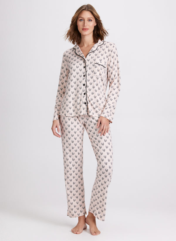 laura Leopard Heart Pyjama Set