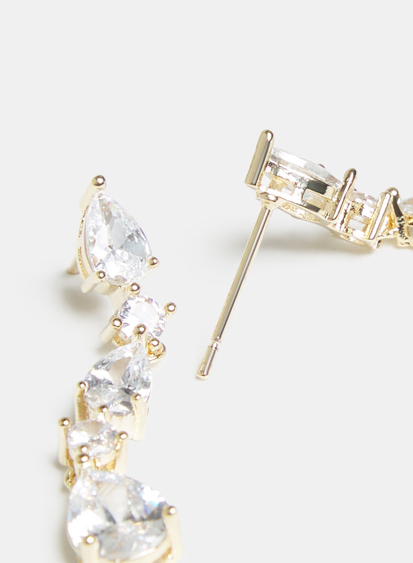 Laura Linear Teardrop Earrings
