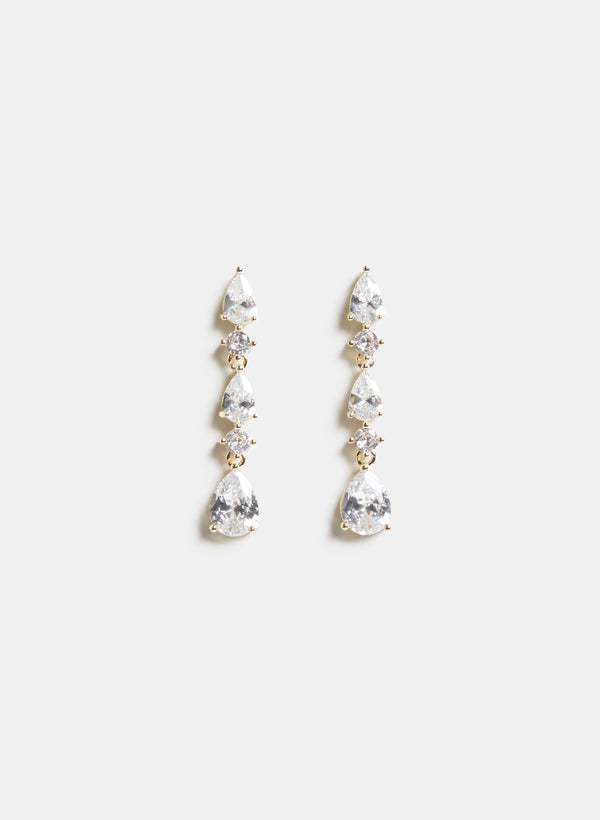 laura Linear Teardrop Earrings