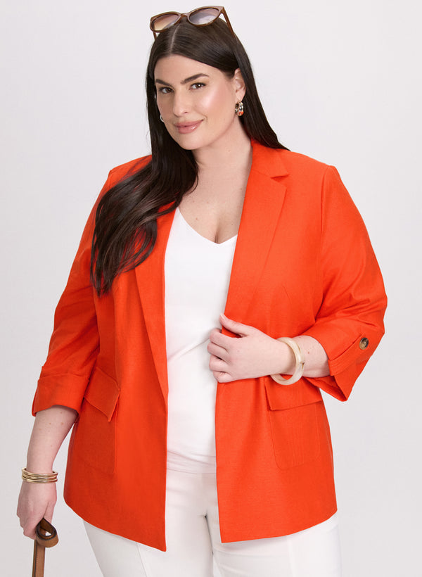 laura Linen-Blend Blazer