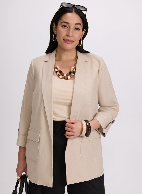 laura Linen-Blend Blazer