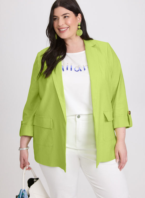 laura Linen-Blend Blazer