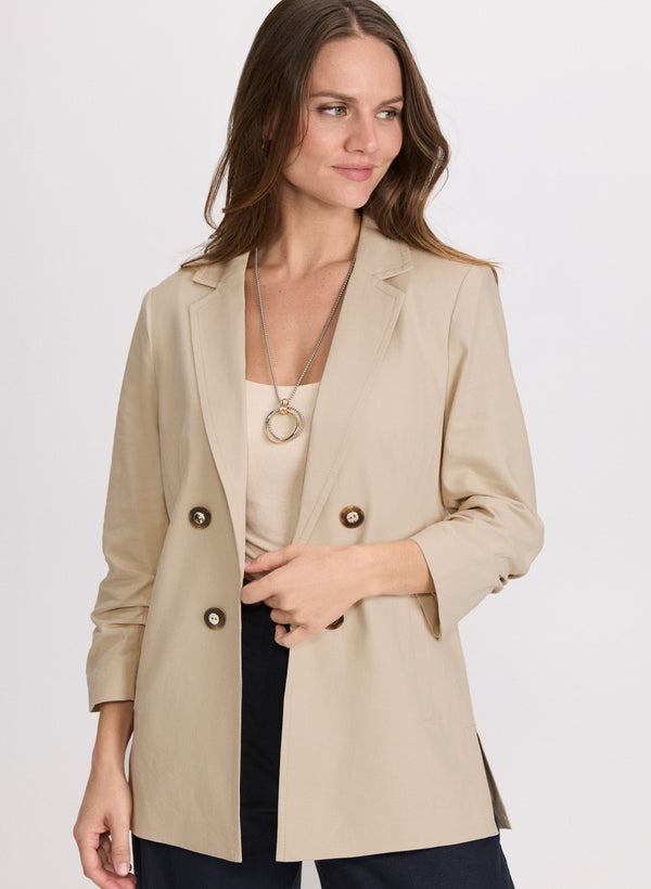 laura Linen-Blend Blazer