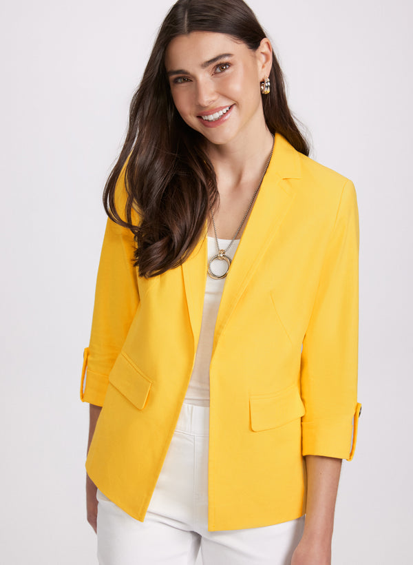 laura Linen-Blend Blazer