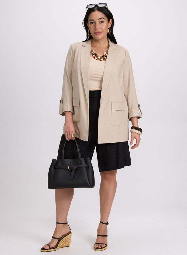 laura Linen-Blend Stretch Blazer & Shorts