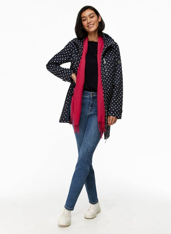 Laura Long Polka Dot Raincoat