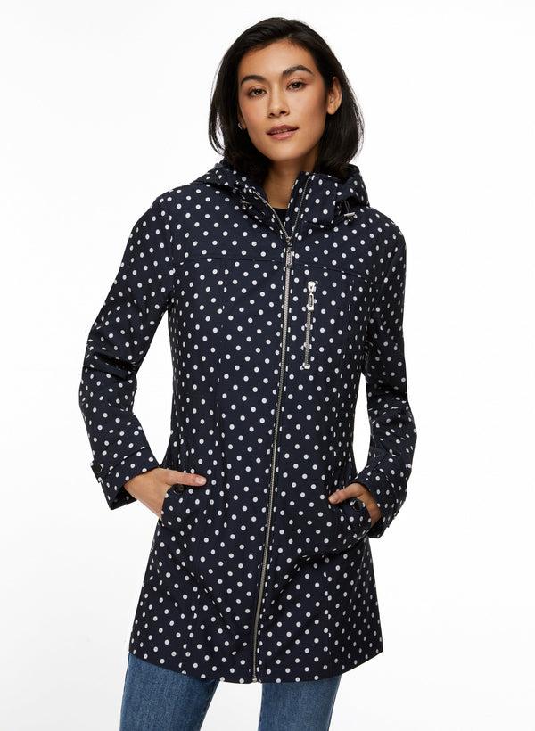 Laura Long Polka Dot Raincoat