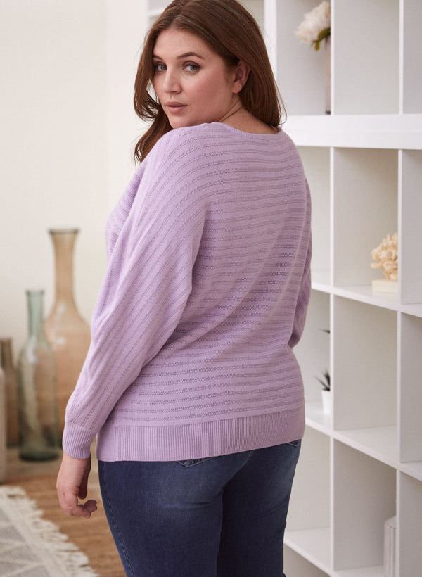Laura Long Sleeve Stripe Detail Sweater