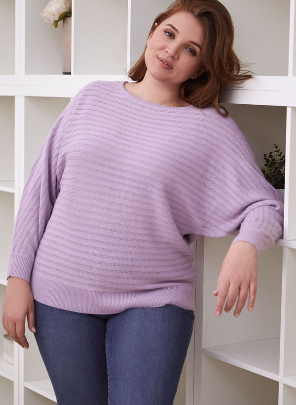 laura Long Sleeve Stripe Detail Sweater