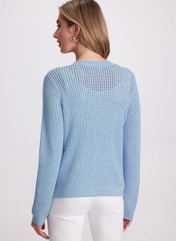 Laura Lurex Knit Cardigan