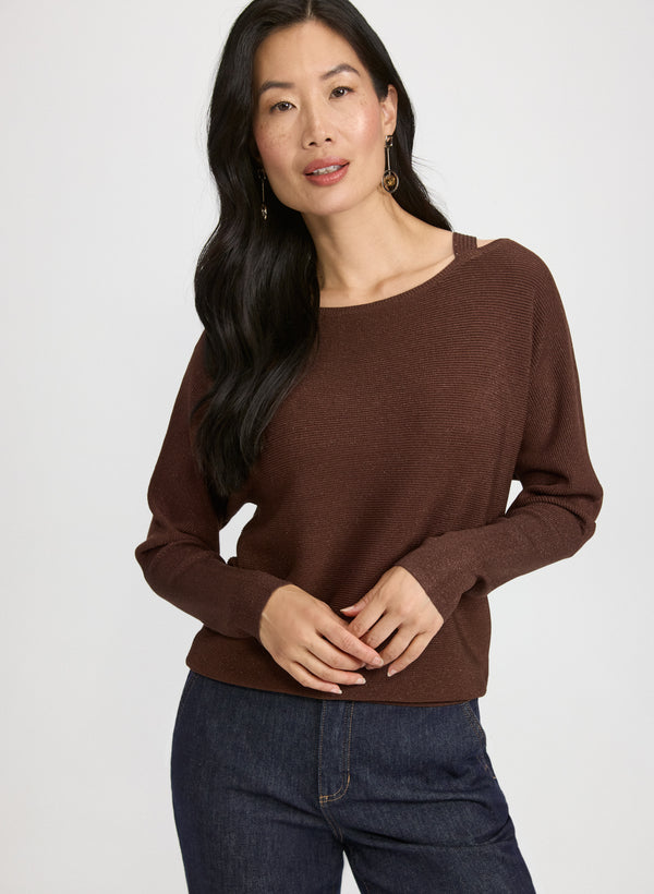 laura Lurex Knit Pullover