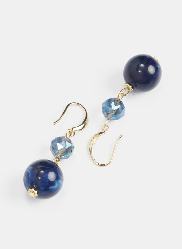 Laura Marble Bead Drop Earrings