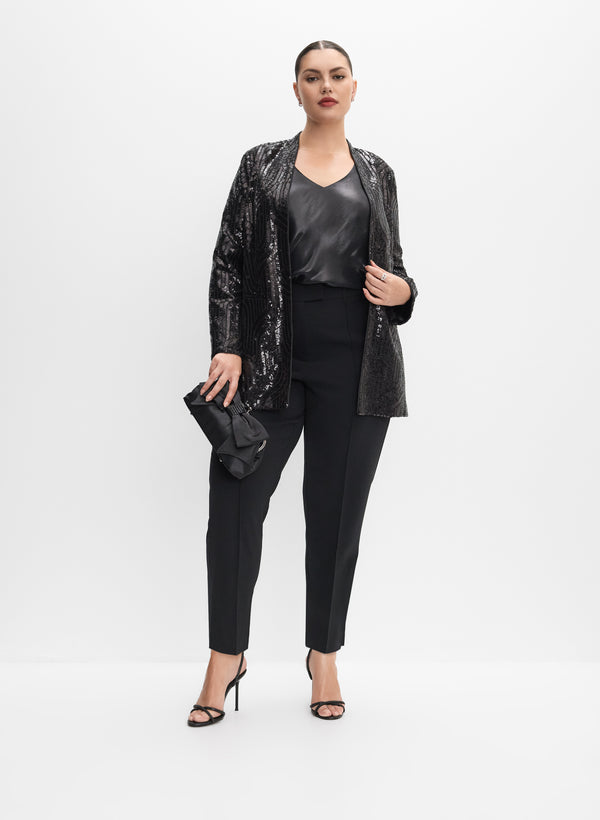 Laura Melanie Lyne - Sequined Open-Front Jacket