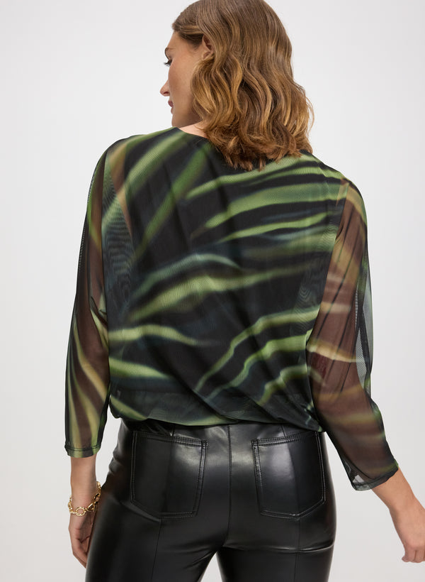 Laura Mesh Abstract Top