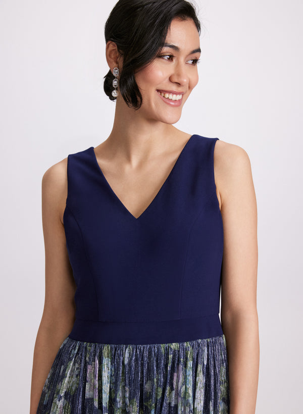 Laura Mesh & Jersey Dress