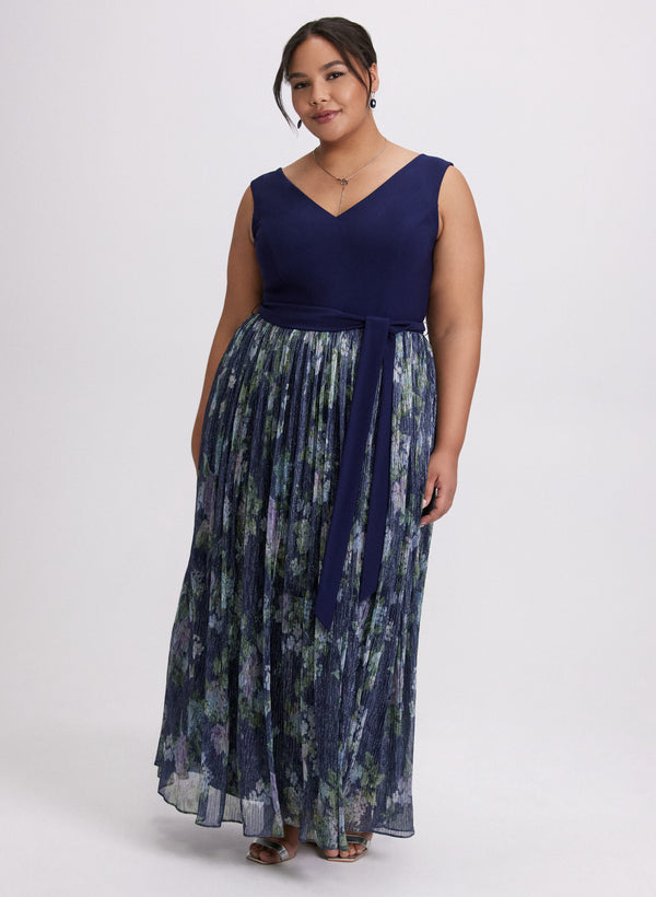 laura Mesh & Jersey Dress