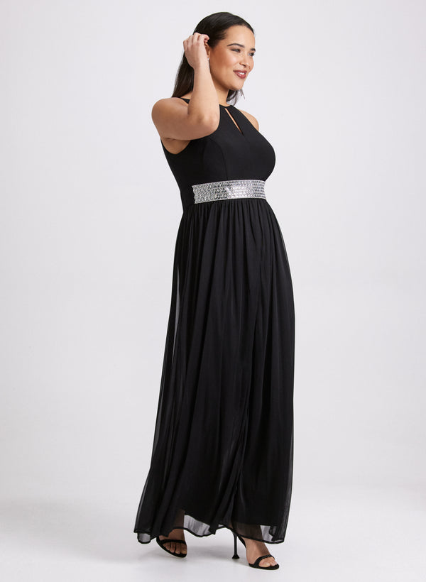 Laura Mesh Overlay Jumpsuit