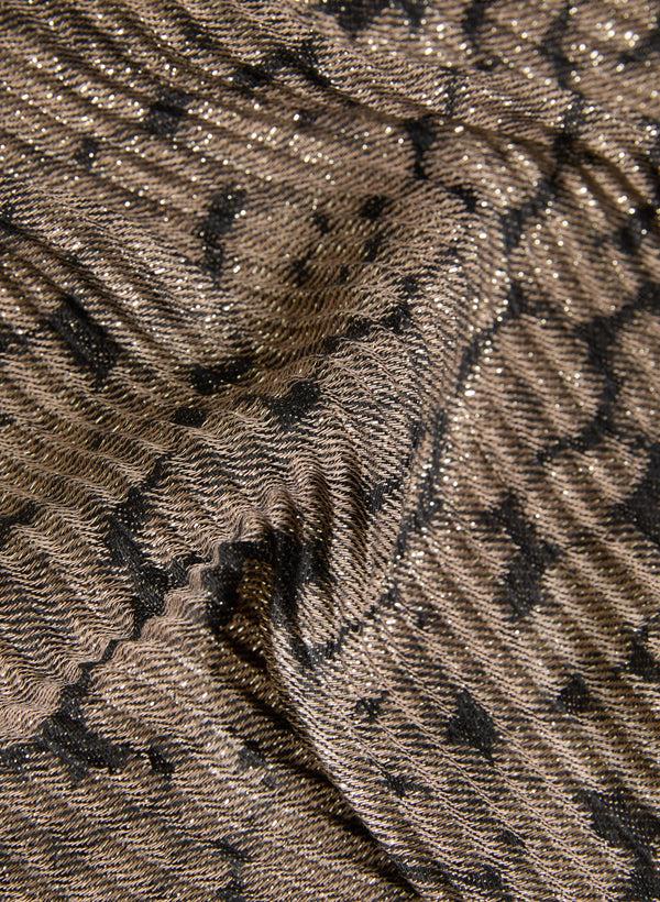 Laura Metallic Animal Print Scarf