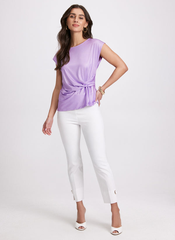 Laura Metallic Cap Sleeve Top