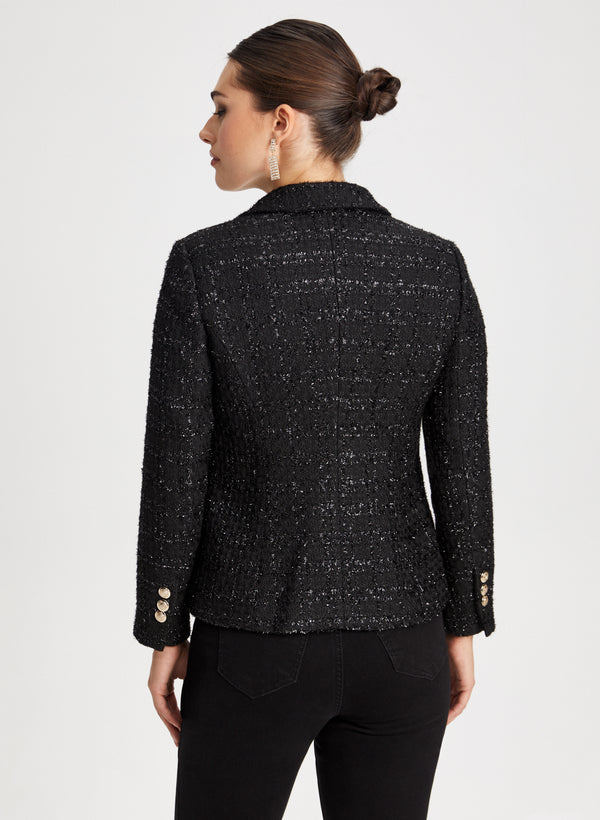 Laura Metallic Detail Tweed Jacket