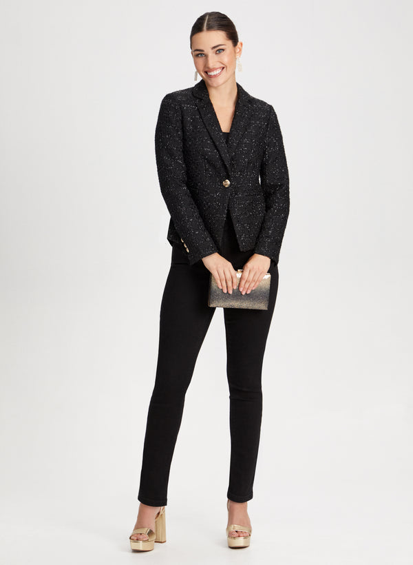 Laura Metallic Detail Tweed Jacket