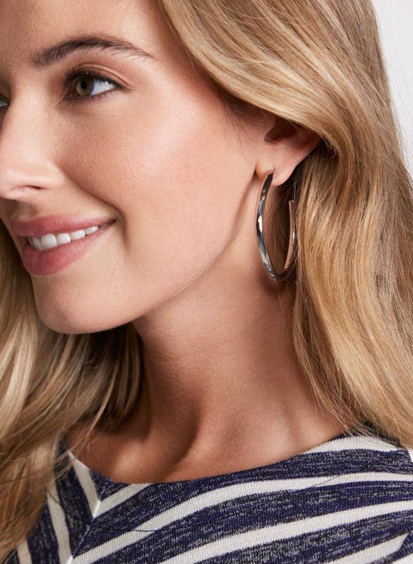 Laura Metallic Hoop Earrings